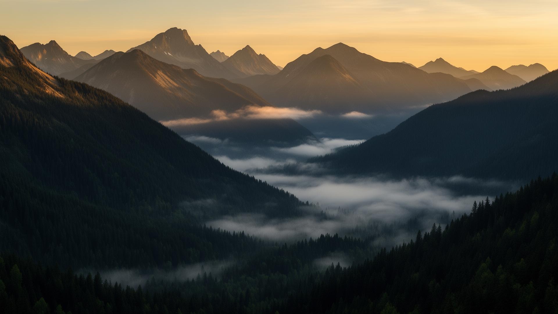 Mountain retreat landscape